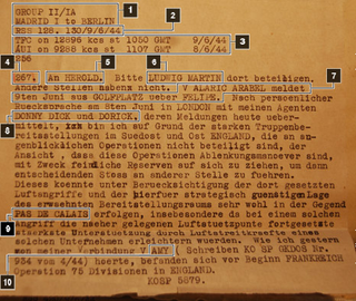 Carta enviada por Joan a los alemanes sobre el desembarco en Calais. BBC